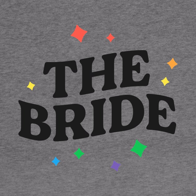 The Bride 70s Retro Lesbian Bachelorette Party Gay Wedding by 14thFloorApparel